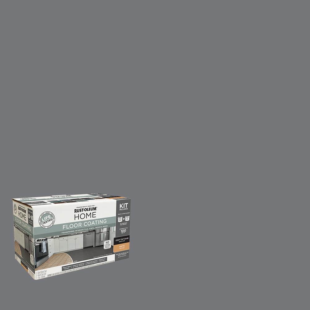 1 qt. Dark Gray Interior Floor Base Matte Clear Coating Kit