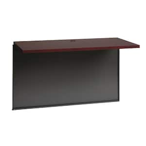 48 in. W x 24 in. D Rectangle Charcoal/Mahogany Metal Bridge, Executive Modular Desk Collection