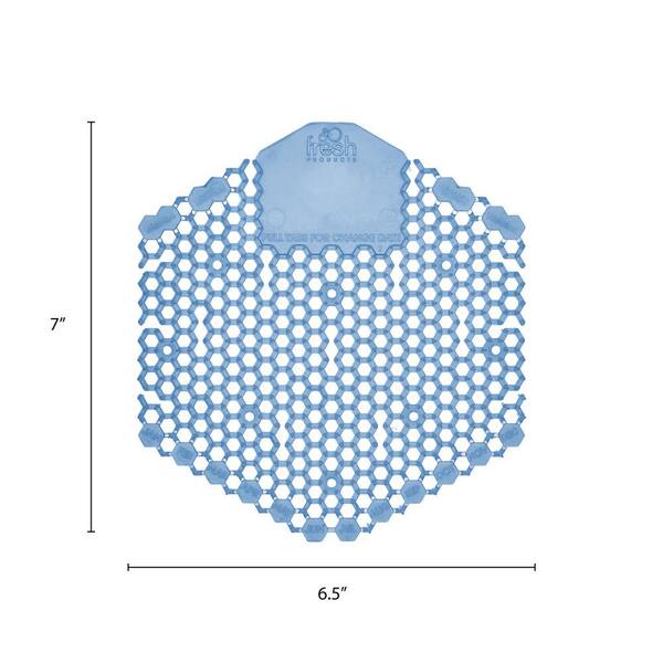 Wave 3D Urinal Deodorizer Screen, Cotton Blossom Scent, Blue, 10/Box, 6 Boxes/Carton