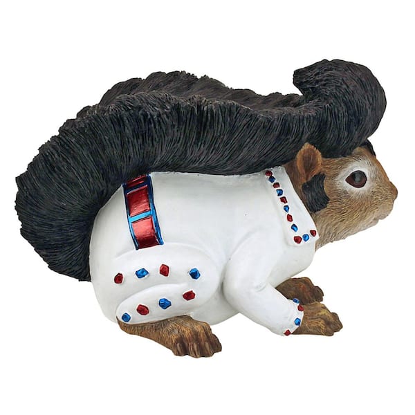 Design Toscano 5 in. H Elmer the Rock and Roll Squirrel Garden