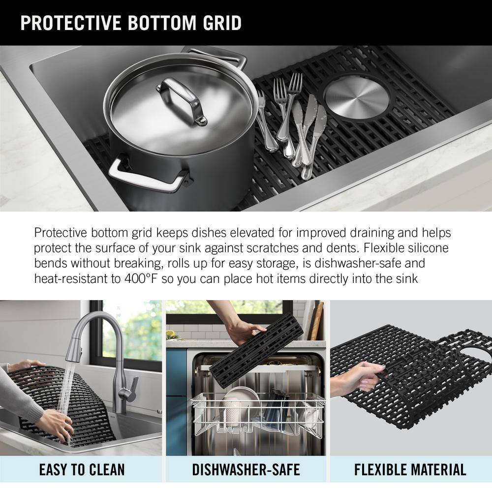 Delta 30" Stainless Steel Drop-In Single Bowl Kitchen Sink with Accessories