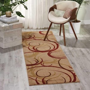 Somerset Beige 2 ft. x 8 ft. All-over design Contemporary Runner Area Rug