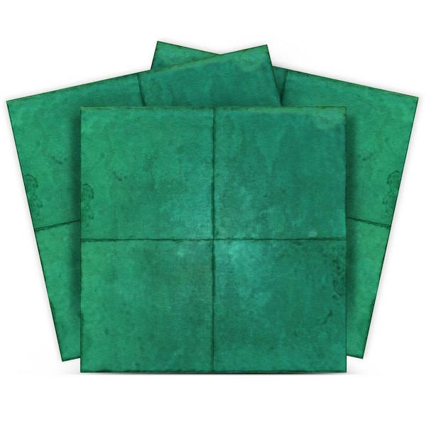 Green R52 5 in. x 5 in. Vinyl Peel and Stick Tile (24 Tiles, 4.17 sq. ft./pack)
