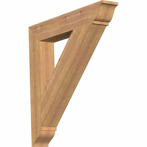 Ekena Millwork 5.5 in. x 38 in. x 38 in. Western Red Cedar Traditional Smooth Bracket