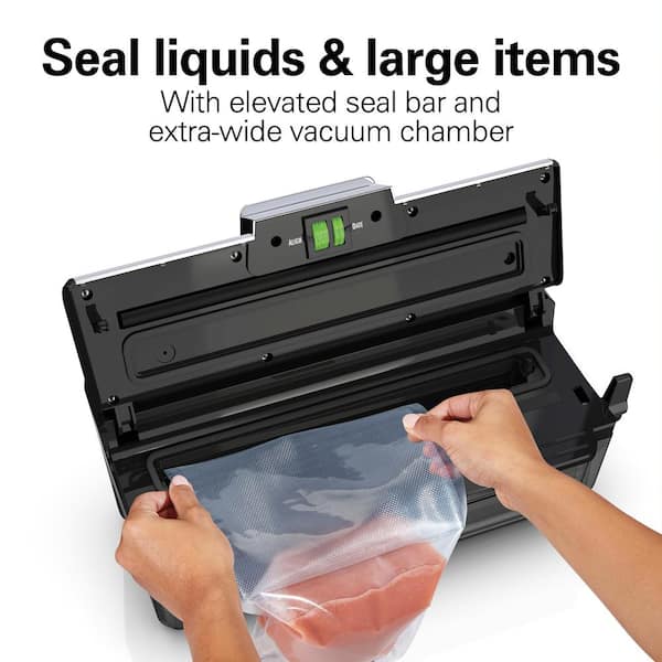 Fresh Hero Vacuum Sealer, 1 Chamber Food Saver - 10 1/4 Seal Bar, Oil Pump, Stainless Steel Food Sealer, 120V, for Packaging Meat, Fruit, and Sauces