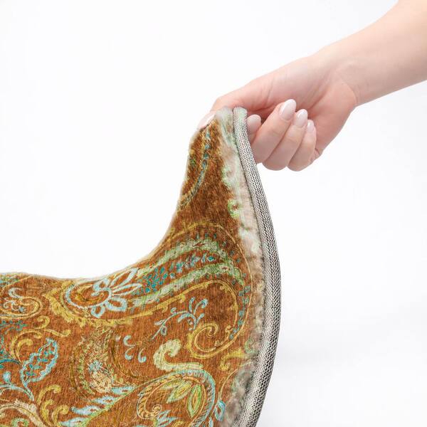 Dream Shag Premium Machine Washable Abstract ADS533 Paprika 9 ft. x 12 ft. Area Rug