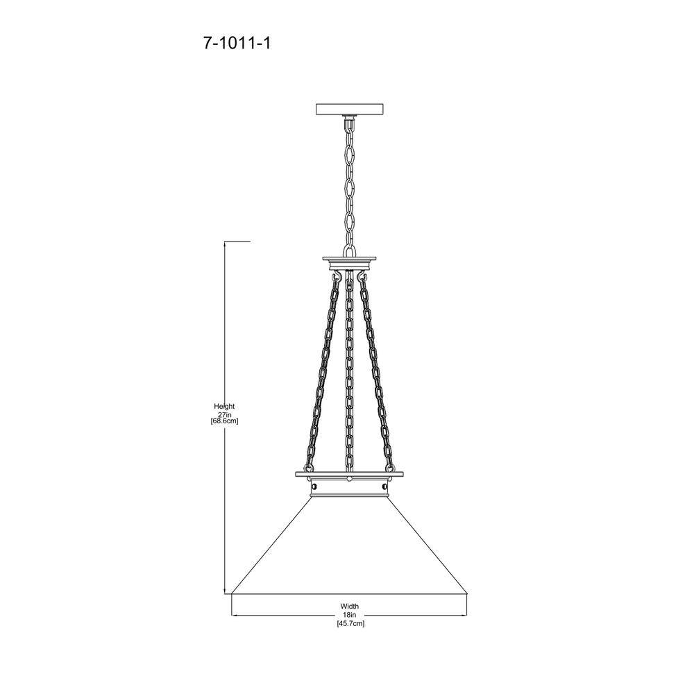 Polished Nickel 1-Light Pendant with White Glass Shade