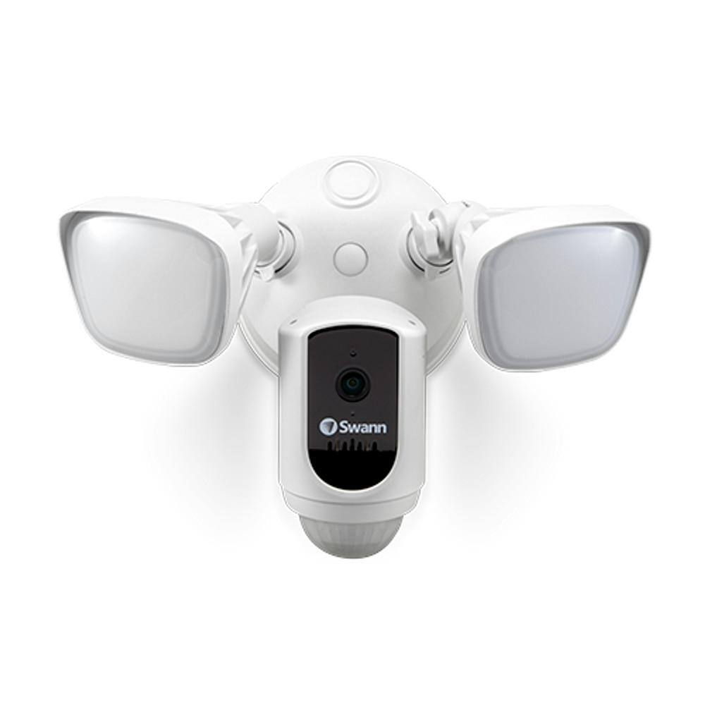 Swann White Outdoor Powered Wi-Fi Camera with Motion Activated Floodlight SWIFIFLOCAM2WUS Sansujyuku sansujyuku.com