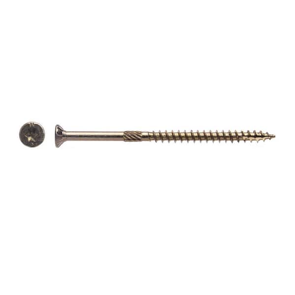 BIG TIMBER #10 x 3-1/8 in. Gold Star Drive Flat Head Wood Screw (61-Pack)
