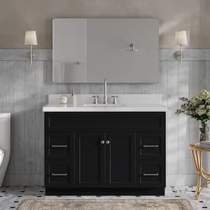 Hamlet 48 in. W x 21.5 in. D x 34.5 in. H Freestanding Bath Vanity Cabinet without Top in Black