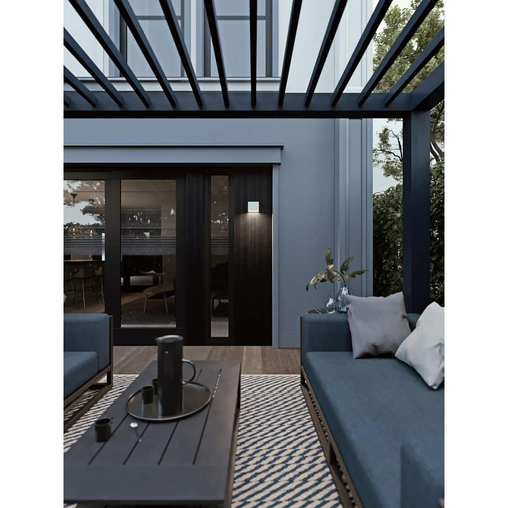Dakota White Outdoor Sconce 7 in. Hardwired with Integrated LED with White Acrylic Shade price history on PriceWatchPro