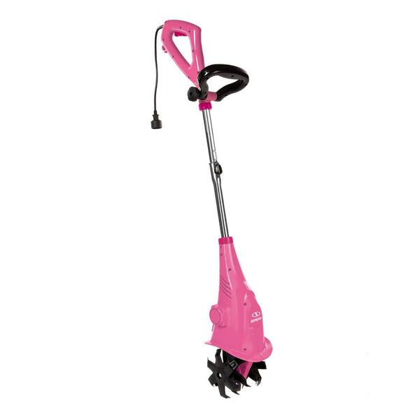Sun Joe 6.3 in. 2.5 Amp Corded Electric Cultivator in Pink (Factory Refurbished)
