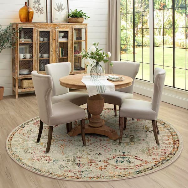 Medallion Multi 7 ft. 10 in. Indoor Round Area Rug