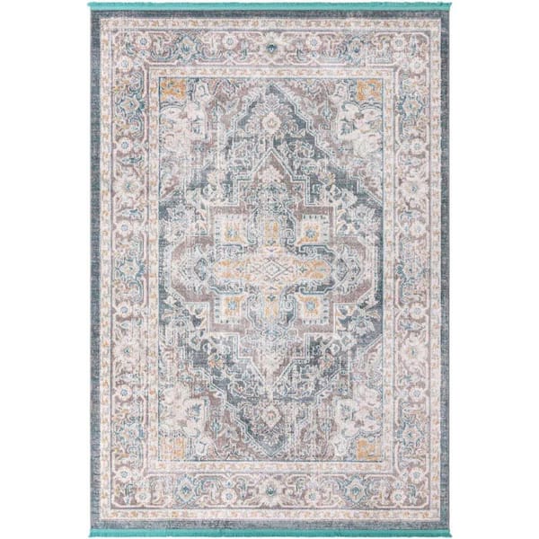 Unique Loom Baracoa Prado Gray 7 ft. x 10 ft. Area Rug