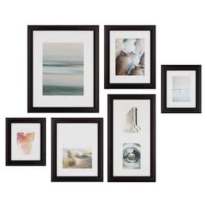 8 in. x 10 in. Black Picture Frame in Multiple Sizes(Set of 6)