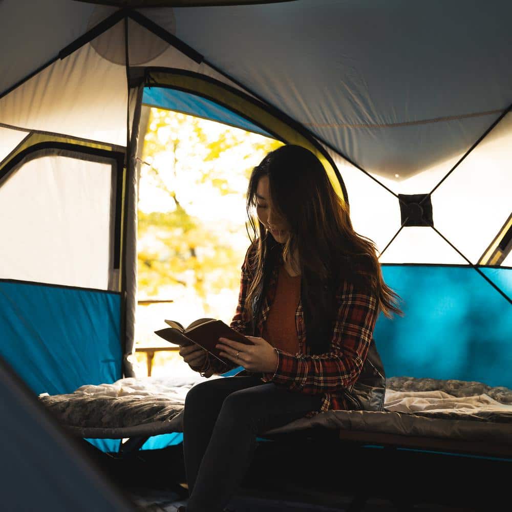 Deep Blue Four Season Dome Camping Tent with Carry Bag
