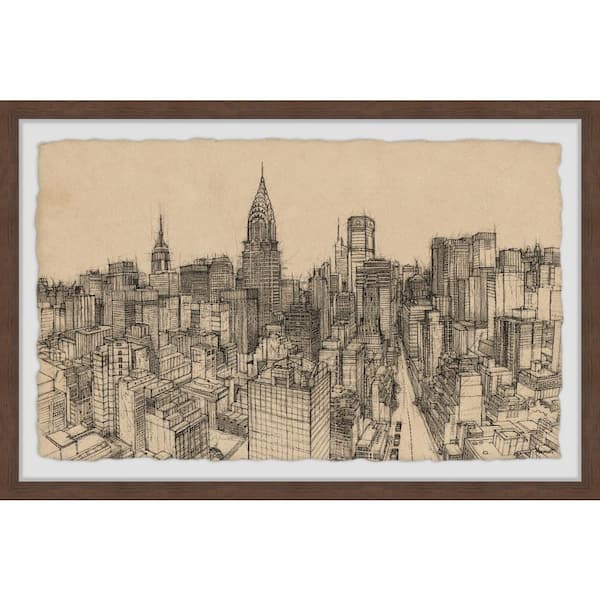 Unbranded "Towering Chrysler Building" by Marmont Hill Framed Architecture Art Print 16 in. x 24 in.