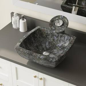 Stone Vessel Sink in Butterfly Blue Granite