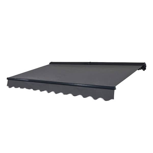 ALEKO 10 ft. Half Cassette Retractable Awning (96 in. Projection) in Gray