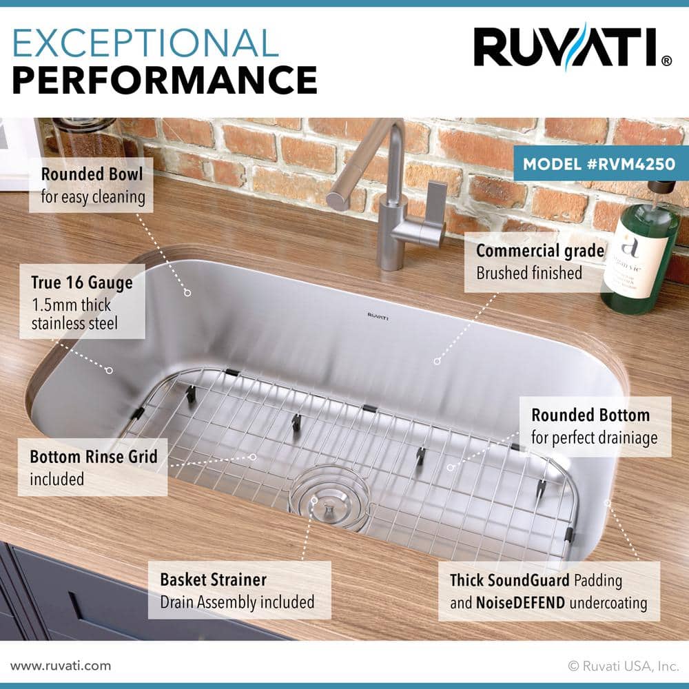 33 in. Stainless Steel Drop-in Single Bowl Kitchen Sink