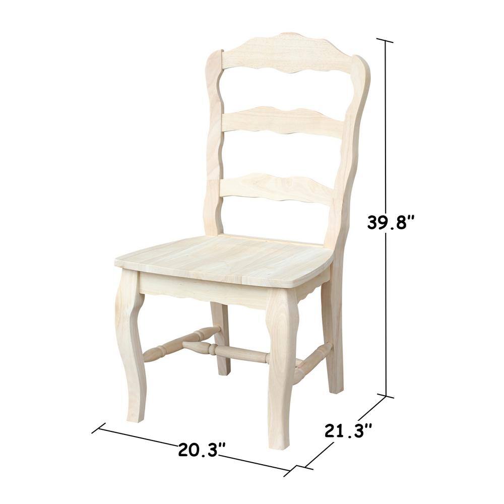 Elegant High-Back Ladderback Microfiber Upholstered Side Chair in Wood