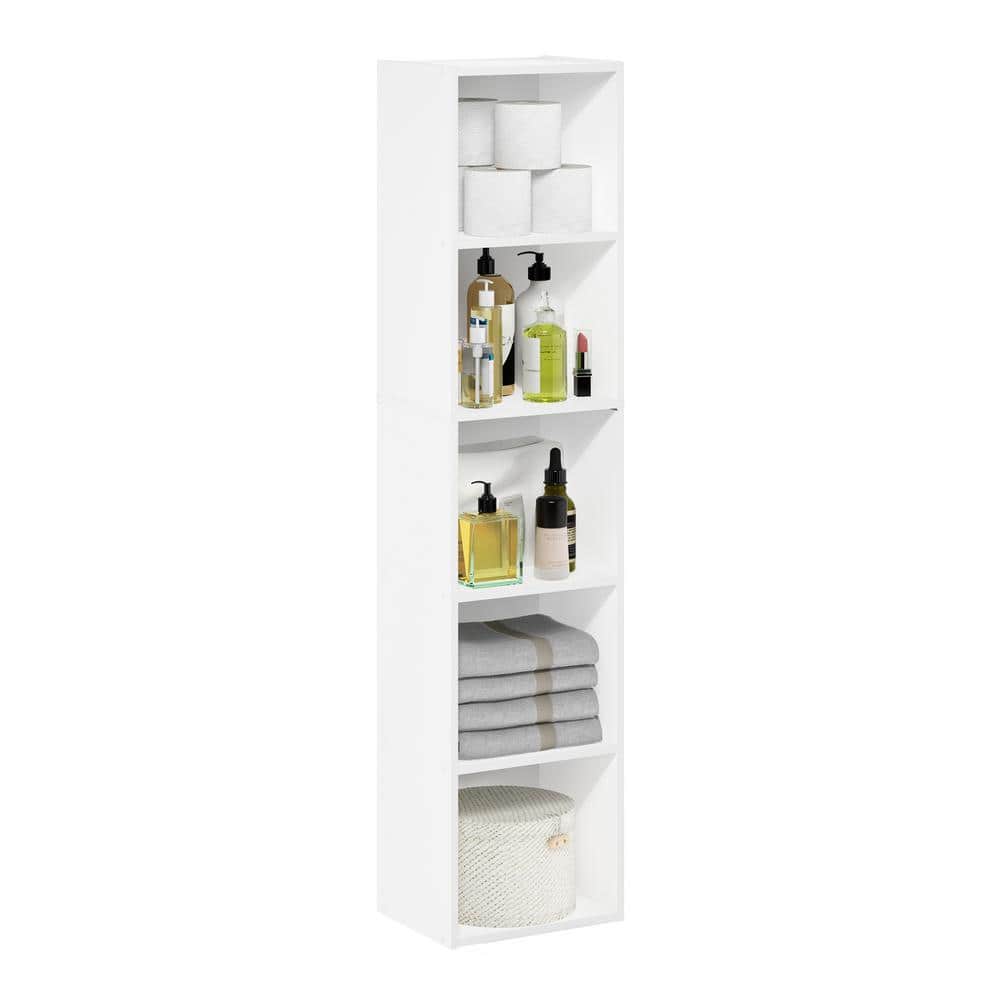 Contemporary White Heavy-Duty 5-Shelf Office Bookcase