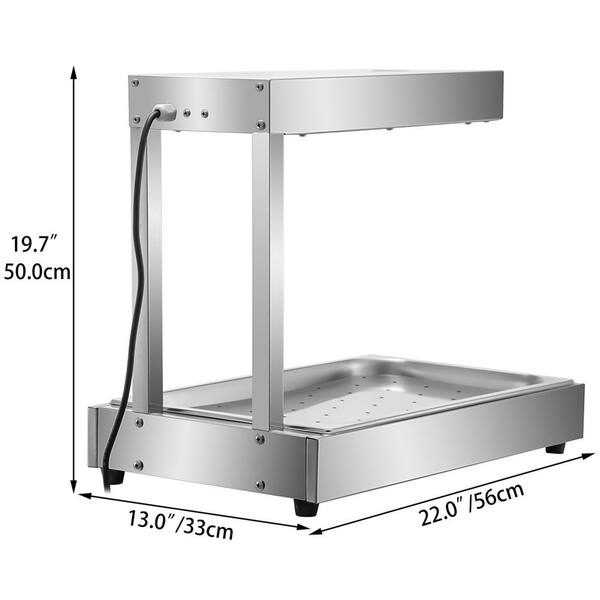 VEVOR French Fry Food Warmer 23 in. x 13.5 in. Stainless Steel Food Heat  Light Free Standing Fried Chicken Warmer, 900W STBWTHW-819A00001V1 - The  Home Depot