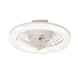 Windara 13 in. LED Indoor White Color-Changing Ceiling Fan with Light and Remote Low Profile Enclosed Reversible Fan