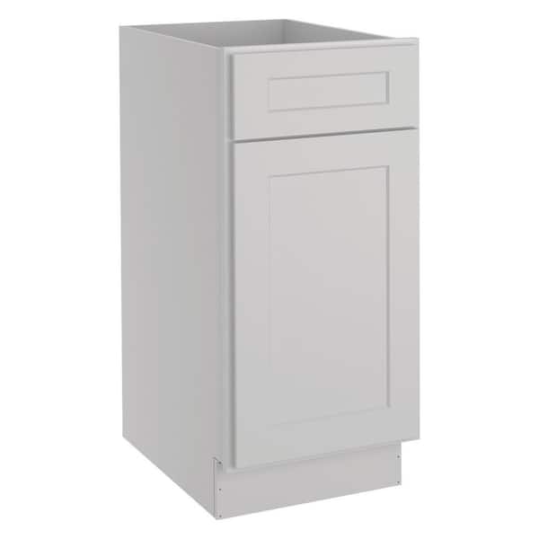 15 in. W x 24 in. D x 34.5 in. H in Shaker Dove Plywood Ready to Assemble Base Kitchen Cabinet with 1-Drawer 1-Door