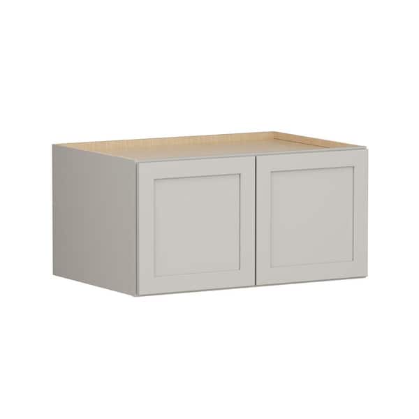 Shaker Full Overlay 36 in. W x 24 in. D x 18 in. H Plywood Assembled Wall Kitchen Cabinet in Stone Gray