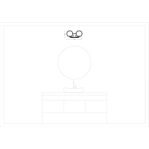 Generation Lighting - Rory Medium 18 in. 2-Light Chrome Bathroom Vanity Light with Opal Glass Shades