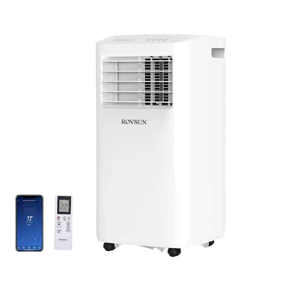 7,100 BTU (DOE) Portable Air Conditioner Cools 350 sq. ft. with Dehumidifier with Remote in White