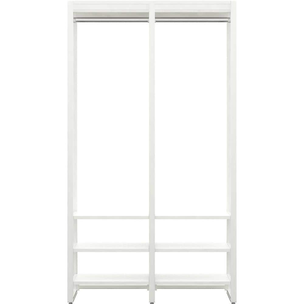 Wood Closet System 30 in. Corner Walk-In Adjustable Shelf Laminate in White  18098225649