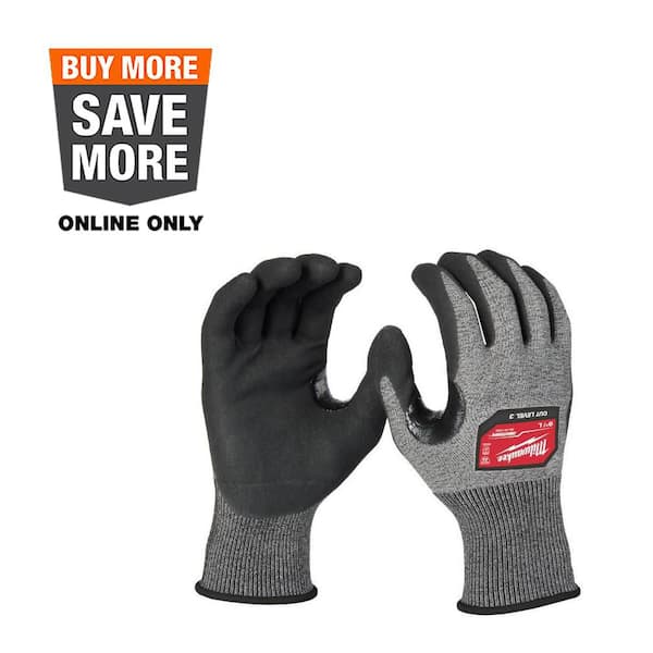 Milwaukee XX-Large High Dexterity Cut 3 Resistant Nitrile Dipped Outdoor and Work Gloves