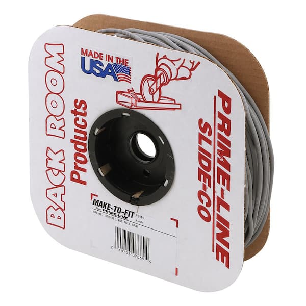 Prime-Line Screen Retainer Spline, 0.155 in. (5/32 in.), 250 ft. Roll, Gray