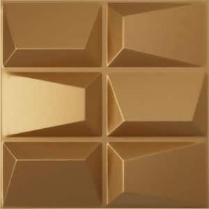 19 5/8 in. x 19 5/8 in. Stratford EnduraWall Decorative 3D Wall Panel, Gold (12-Pack for 32.04 Sq. Ft.)