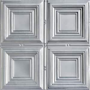 Cubism Lacquered Steel 2 ft. x 2 ft. Decorative Tin Style Lay-in Ceiling Tile (48 sq. ft./case)