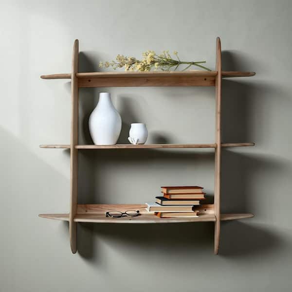 【現品販売】wood shelf 440*1180*310 Storied Home 39.3 in. W x 8.8 in. D Natural Acacia Wood Decorative
