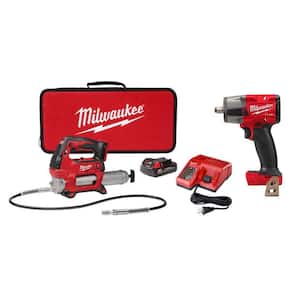 Milwaukee M18 18V Lithium-Ion Cordless 2-Speed Grease Gun 2