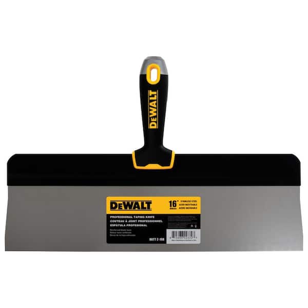 DEWALT 16 in. Stainless Steel Big Back Taping Knife with Soft Grip Handle