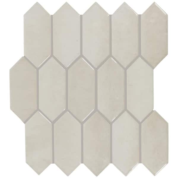 Daltile Miramo Pearl 11 in. x 12 in. Glazed Ceramic Picket Mosaic Tile (700.8 sq. ft./pallet)