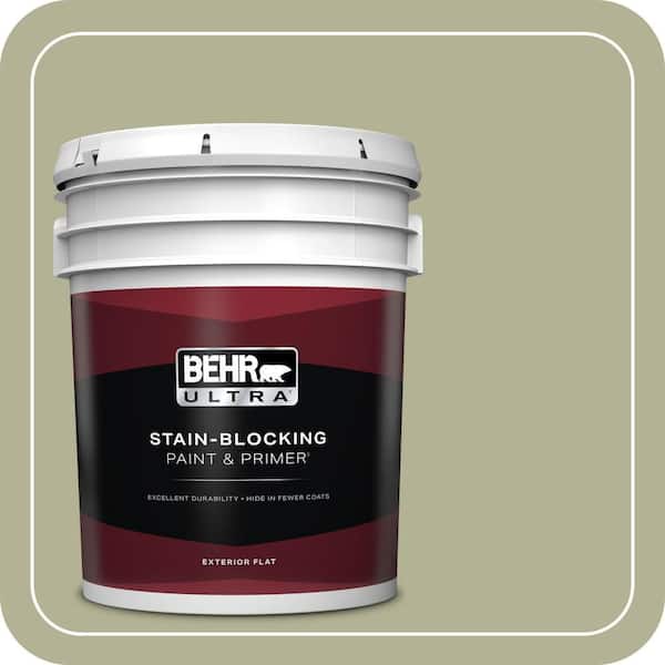 BEHR ULTRA 5 gal. #PPU9-20 Dill Seed Flat Exterior Paint & Primer