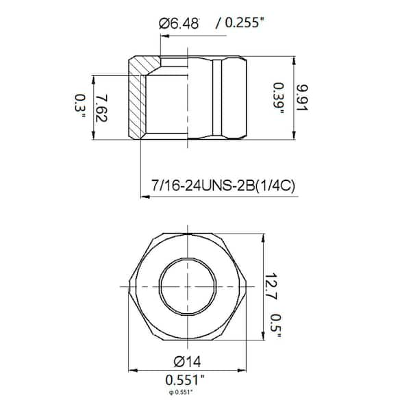 1/4 in. Brass Compression Nut Fittings (3-Pack)