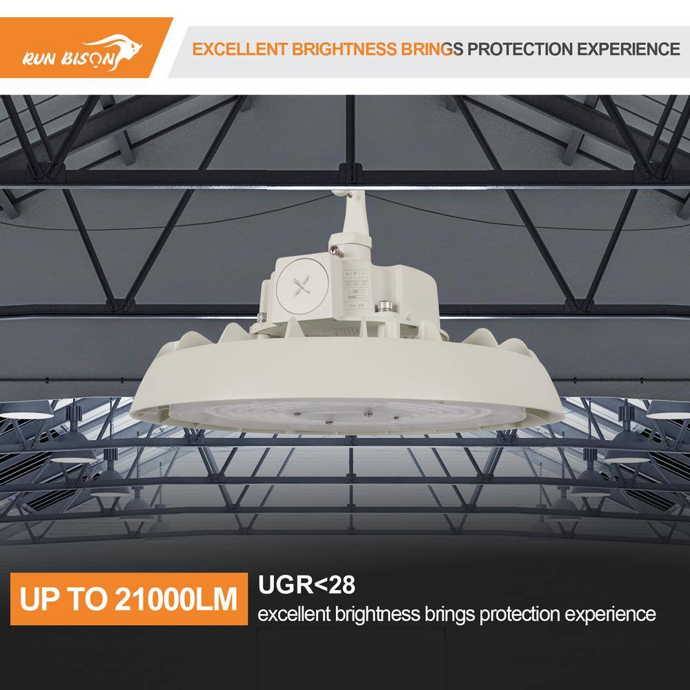 White Aluminum UFO LED High Bay Ceiling Light