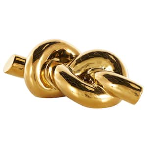 Gold Ceramic Knot Sculpture