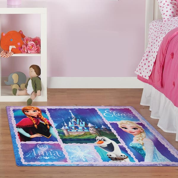 Frozen Purple 5 ft. x 7 ft. Northern Patchwork Juvenile Area Rug