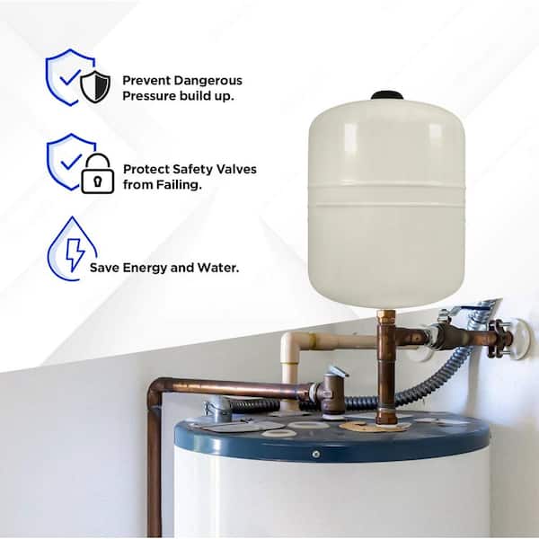 PLUMBFLEX Water Heater Expansion Tank Bladder Tank Gal