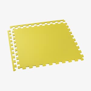 Yellow 24 in. W x 24 in. L x 3/8 in.Thick Multipurpose EVA Foam Exercise/Gym Tiles (4 Tiles/Pack) (16 sq. ft.)