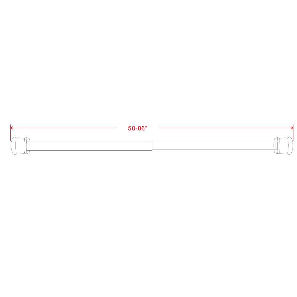 Adjustable Straight Tension Shower Curtain Rod
