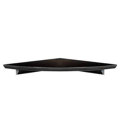 10 in. W x 5/8 in. D Espresso MDF Classic Corner Decorative Wall Shelf